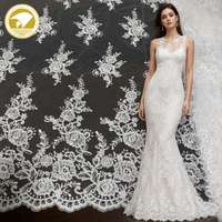 Tissu en tulle brodé fantaisie, nouveau design, pour mariage, mariée, dentelle à cordon de haute qualité, tissu brodé, lot en stock, sac, jouet