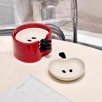 Jolie coupelle à sauce pour pommes, créative, en porcelaine fine, motif dessin animé, pour assaisonnements, vinaigre et snacks, pour la cuisine domestique, exquise et haut de gamme