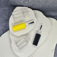 Bouteille en plastique PETG plate de 10 ml pour vernis à ongles en gel avec bouchon transparent, nouveau design, pinceau multifonctionnel CT CT215