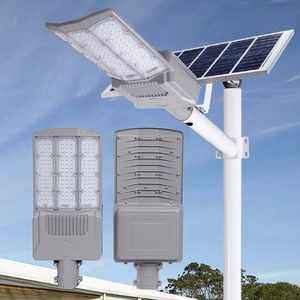 Lampe <span class=keywords><strong>solaire</strong></span> tout-en-un de haute qualité avec <span class=keywords><strong>panneau</strong></span> 200W IP65 en alliage d'aluminium pour éclairage routier - Product Image 1