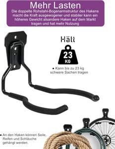 Support de coupe-herbe mural en métal 1 pièce pour outils de jardin débroussailleuses et étagères de garage - Product Image 3