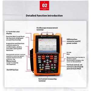 Oscilloscope portable Keysight U1610a avec fréquence d'échantillonnage de 1 GSa/s, résolution 12 bits, dimensions 5,7x4,3x1,1 pouces, garantie 1 mois - Product Image 3