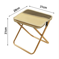 Tabouret pliant tactique léger et portable en alliage d'aluminium Oxford pour la pêche et le camping en extérieur