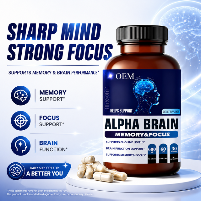 OEM for Nootropic Capsules for Adult Memory & Focus Support | Natural Brain Health Formula