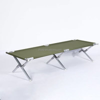 Lit de camping pliable en aluminium pour l'extérieur - Portable, résistant aux UV, durable pour une utilisation à l'hôtel et dans le salon