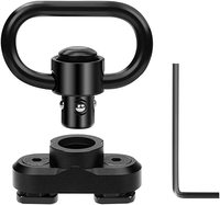 Kit de Sangle Tactique pour Arme à Feu à Deux Points, Support Pivotant QD en Métal Usiné CNC, Sangle en Nylon Réglable Rotative à 360°, Robuste pour l'Extérieur