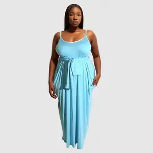20611-MX3 summer spaghetti strap plus size casual dresses women sehe fashion