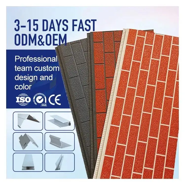 New Product Decorative Exterior Wall Board Pu Sandwich Panel Insulated Roofing Sandwich Panel For Prefab Homes