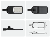 Luz de Calle LED de Seguridad COB con Sensor de Iluminación Exterior de Aluminio Impermeable IP66