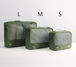 Sacchetti di stoccaggio per indumenti resistenti all'acqua 3 set di imballaggio cubo promozionale borsa da viaggio leggera Organizer <span class=keywords><strong>Bag</strong></span> - Product Image 2