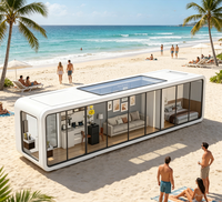 Cabine mobile étanche pour Apple Cabin avec salle de bain complète, maisonnette préfabriquée pour hôtel extérieur, hébergement touristique panoramique, vente en gros