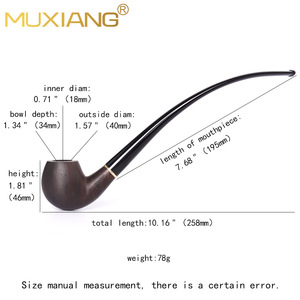 MUXIANG Tobacco Pipe <b>Set</b> Bent Type With Mouthpieces Cleaning <b>Tools</b> Gift <b>Box</b> - Product Image 4