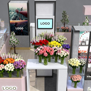Muebles de Alta Gama para Exhibición de Flores en Tiendas, Diseño Romántico para Floristerías, Kiosco de Flores para Centros Comerciales - Product Image 5