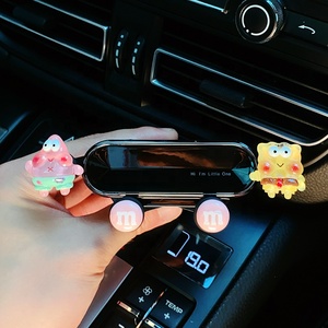 Soporte para Teléfono Móvil para Automóvil, Diseño de <span class=keywords><strong>Bob</strong></span> <span class=keywords><strong>Esponja</strong></span>, Soporte Multifuncional para Navegación con Clip para Rejilla de Ventilación - Product Image 2