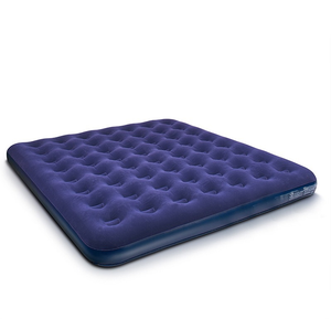Outdoor camping Inflatable flocking air massage mattress with built-in inflator pump