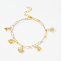 Europe et États-Unis Nouvelle mode Accessoires plaqués or 18 carats pour hommes et femmes Bracelet universel