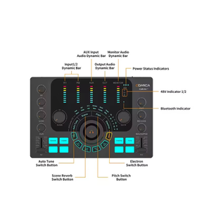 ADCaster C2 Pro 48kHz/24bit Entrada Dual XLR, Audio Externo PCI para Podcast, Streaming y Grabación con 5.3 <span class=keywords><strong>Auto</strong></span> Tune y 6 Reverbs - Product Image 5