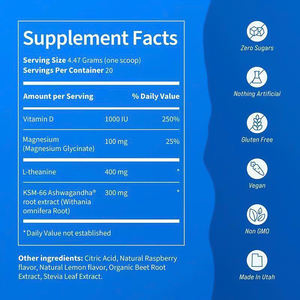 Nutrition sportive Mélange <span class=keywords><strong>de</strong></span> poudre <span class=keywords><strong>de</strong></span> boisson énergétique électrolytique Hydratation rapide Soulagement du <span class=keywords><strong>stress</strong></span> Récupération <span class=keywords><strong>de</strong></span> la performance avec <span class=keywords><strong>magnésium</strong></span> sodique - Product Image 4