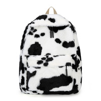 Sac à dos en peluche pour femmes de style coréen, sac à dos décontracté mignon pour l'automne, sac à main en peluche doux pour femmes