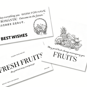 Autocollant minimaliste français pour fruits, autocollant universel auto-adhésif pour boîte à fruits, autocollant pour emballage cadeau floral - Product Image 2