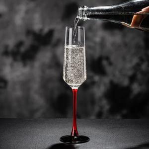 Copa de Cristal de Lujo sin Tallo para <span class=keywords><strong>Flauta</strong></span>, para Vino <span class=keywords><strong>Dulce</strong></span> y Bebidas Espumosas, de Alto Valor, Estilo Europeo Rojo - Product Image 3