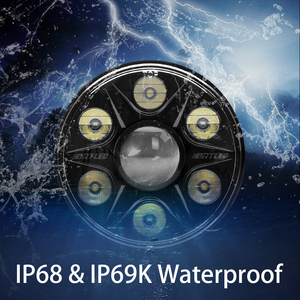 New 7 <span class=keywords><strong>inch</strong></span> 12V <span class=keywords><strong>LED</strong></span> vòng đèn pha Chùm cao Chùm thấp vị trí ánh sáng 6000K ECE Dot chứng nhận cho ô tô - Product Image 2