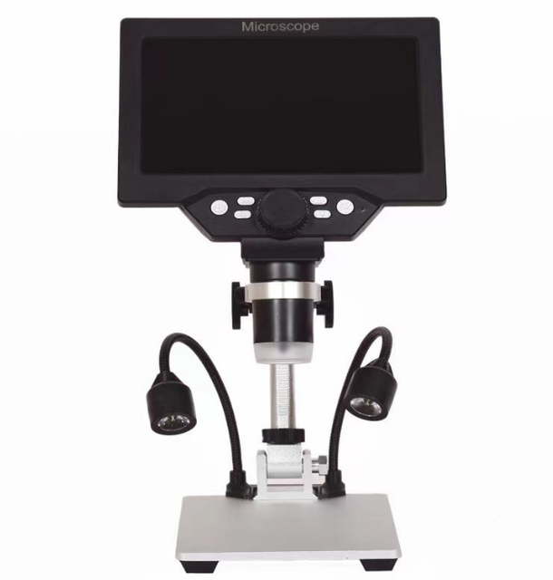 New G1200 Digital HD Microscope 1200X 7inch Promotion Large Screen with LED Light Industrial Microscope HLX