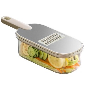 Affettaverdure Multifunzione in Acciaio Inox, Grattugia e Trituratore Manuale per Uso Domestico, Ideale per Julienne - Product Image 5