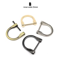 Sangle de sac à main en cuir détachable en métal avec anneau en D, boucle de fixation pour réparation