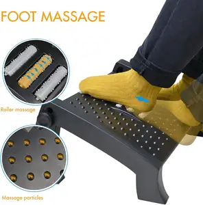 Yüksekliği ayarlanabilir Footrest ile masaj yüzeyi altında masası, ergonomik konfor ev ve ofis ayak taburesi