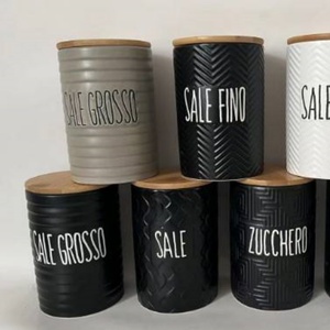 Vente en gros de récipients pour la cuisine en <span class=keywords><strong>porcelaine</strong></span> pour biscuits café sucre thé pot de conservation des aliments ensemble de boîtes en céramique pot de bonbons - Product Image 4