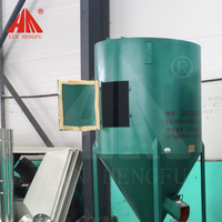 Broyeur-mélangeur vertical 2-en-1 intégré, machine de broyage et de mélange à aspiration automatique pour le traitement des grains de maïs destiné aux fermes porcines et avicoles