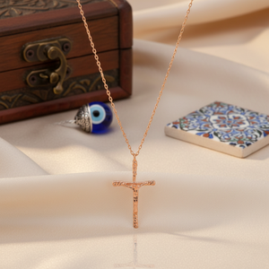 New Trendy Silver <b>Cross</b> Charm Pendant Turkish Wholesale 925 Silver Turkish Handcraft Jewelry - Product Image 3