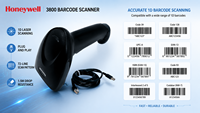 Escáner de Código de Barras 2D Portátil Honeywell Xenon 3800G, Lector de Códigos QR con Cable USB para Sistemas de Punto de Venta y Almacenes