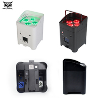 4x18W RGBWA UV 6 en 1, Luces LED Par Can Inalámbricas con Control Remoto DMX por Aplicación, Funcionan con Batería, para DJ y Discotecas
