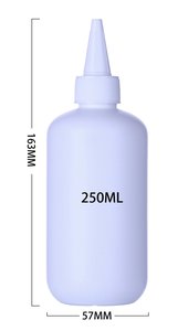 Botella Redonda Boston de Plástico PET Negro Mate, Libre de BPA, de 120ml, 150ml, 200ml, 250ml, 380ml, 500ml, para Aceite o Pegamento, con Tapa Puntiaguda - Product Image 6