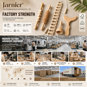 ชุดอุปกรณ์นวดตัวด้วยไม้ Jarnier พร้อมลูกกลิ้งไม้และที่นวดเท้าสำหรับการระบายน้ำเหลือง ลดเซลลูไลท์ ชุดกัวซา - Product Image 6