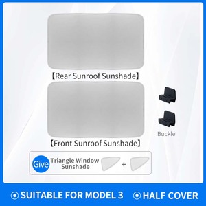 <span class=keywords><strong>Pare</strong></span>-<span class=keywords><strong>soleil</strong></span> de toit en verre avant et arrière, isolation thermique, demi-couverture, <span class=keywords><strong>pare</strong></span>-<span class=keywords><strong>soleil</strong></span> de toit, adapté à la <span class=keywords><strong>Tesla</strong></span> <span class=keywords><strong>Model</strong></span> <span class=keywords><strong>3</strong></span> - Product Image 3