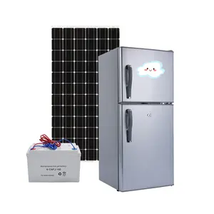 Hot selling in Middle East double door solar refrigerator 98 litres low energy consumption dc fridge energy saving