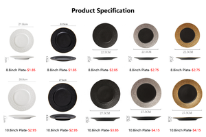 Plato de cerámica con textura de <span class=keywords><strong>arena</strong></span> negra, plato de bistec de mármol mate con diseño de flujo artístico, vajilla de moda para uso doméstico y restaurante - Product Image 2