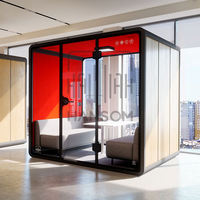 HS Nouveau design Fabrication d'aluminium Cabine téléphonique acoustique privée 4/6 personnes Cabine insonorisée Bureau Réunion Cabine Bureau Pod