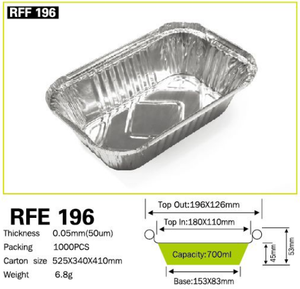 KMD <span class=keywords><strong>rff</strong></span> ภาชนะบรรจุอาหารอลูมิเนียมฟอยล์สี่เหลี่ยมสีเงินแบบใช้แล้วทิ้งเป็นมิตรกับสิ่งแวดล้อมได้รับการรับรอง CE - Product Image 1