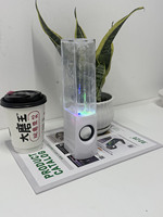 Haut-parleur créatif et coloré 2025 avec lumières LED RGB et fonction Water Dance, 1500 mAh, compatible avec la recharge sans fil 5.0 et la carte mémoire, pour une qualité HiFi