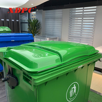 Poubelle en plastique pour aliments, 1100l, stockage des déchets à la pédale, accessoire d'extérieur