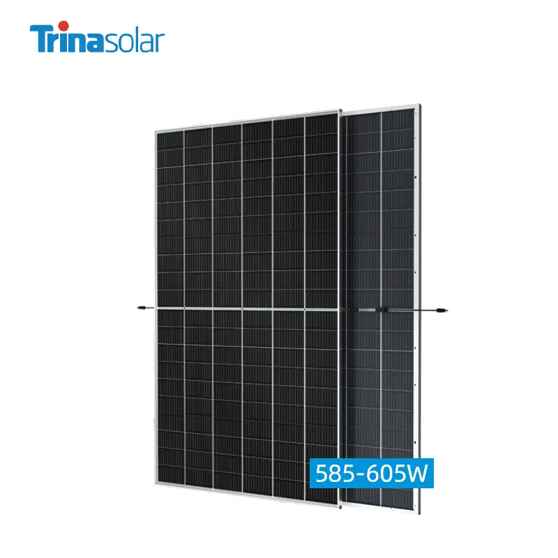 Pv Solar Power Panels Trina 585-605W 585w 590w 595w 600w Bifacial Solar Panel Vendors