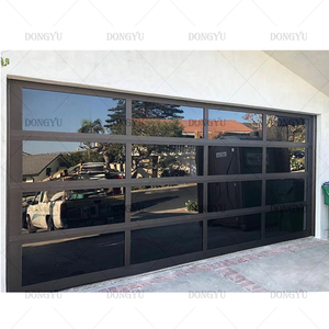 Porte de <span class=keywords><strong>garage</strong></span> en verre pleine vue personnalisée Porte de <span class=keywords><strong>garage</strong></span> électrique à télécommande à la mode en verre enduit ou dépoli - Product Image 6
