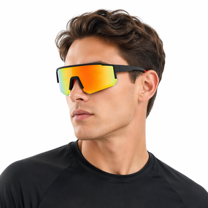 Gafas <span class=keywords><strong>de</strong></span> Sol Extra Grandes Color Rosa Escarchado para Hombre y <span class=keywords><strong>Mujer</strong></span>, Lentes Iridiscentes con Espejo, Protección UV400, Gafas <span class=keywords><strong>de</strong></span> Sol Deportivas Envolventes, Lentes para Conducir Diariamente - Product Image 1
