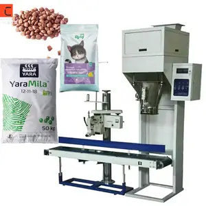 Semi Auto Animal Feed pet food packaging machine machines for packaging pet food 50 kg fertilizer packing machine