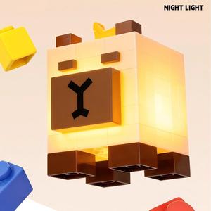Lámpara de Noche de Bloques de Construcción de Capibara, Lámpara <span class=keywords><strong>Minecraft</strong></span>, Luz Nocturna de Ambiente Interior, Regalo Creativo de Cumpleaños para Niños - Product Image 5