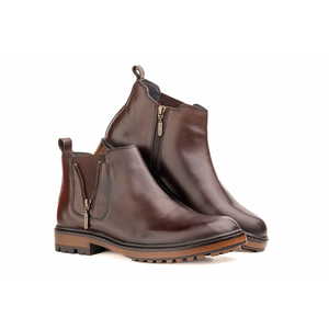 Luxury Handmade Leather Ankle <b>Boots</b> for Men Modern Elastic Side Slip On Comfortable Durable Casual Formal Wear Footwear - Product Image 1